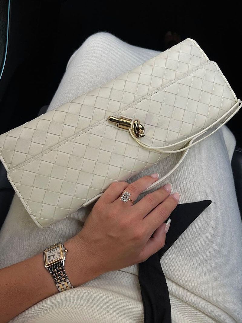 Chic Woven Vegan Leather Clutch