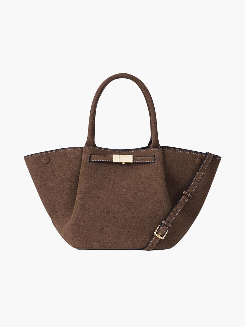 Faux Suede Tote Bag