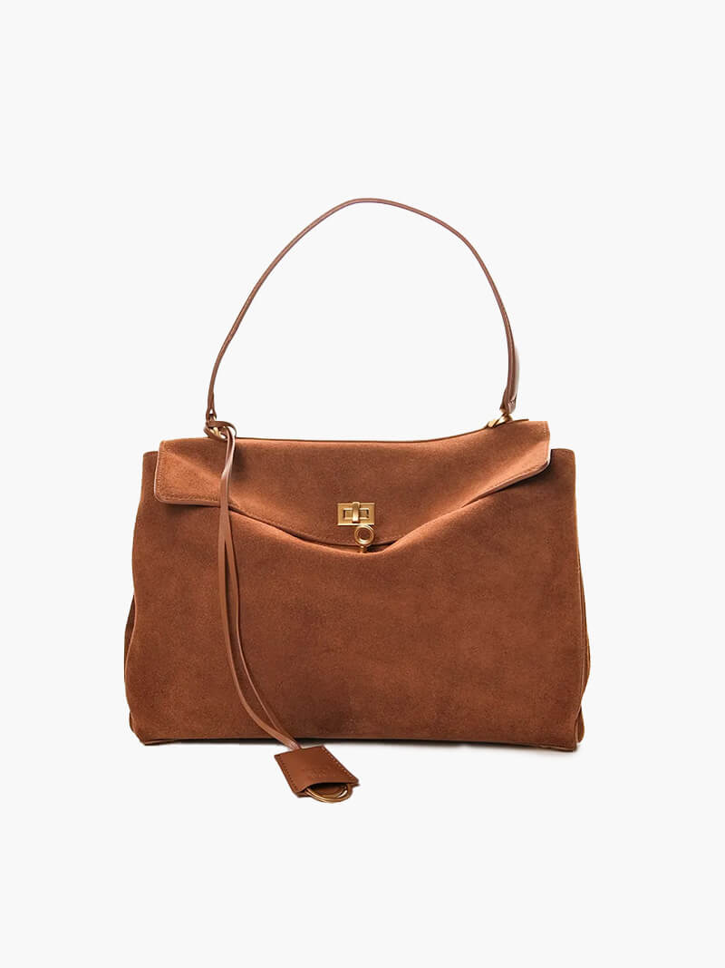 Elarna Vegan Suede Chic Handbag