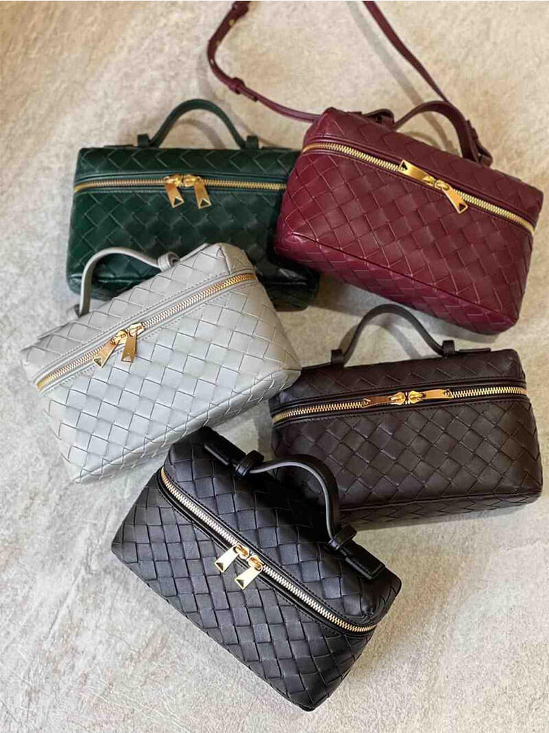 Woven Vegan Leather Handbag