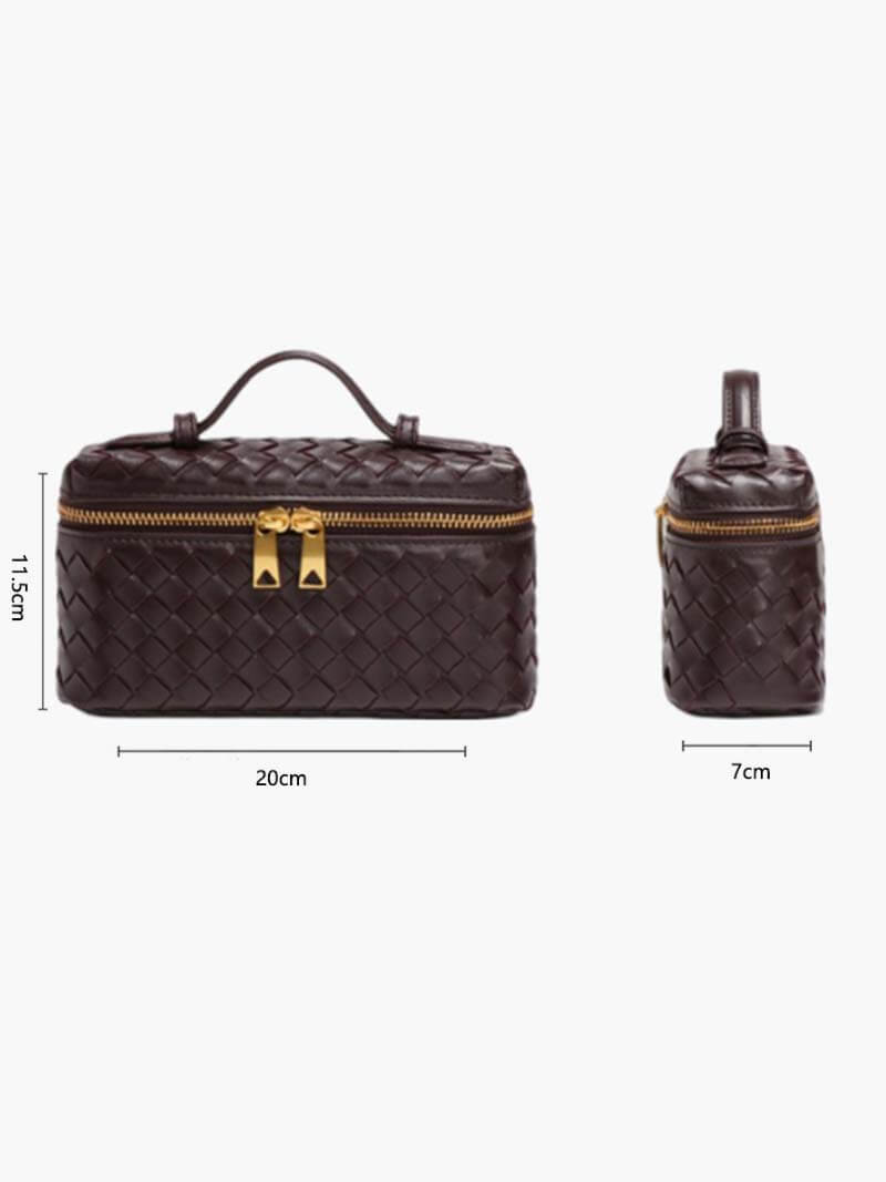 Woven Vegan Leather Handbag