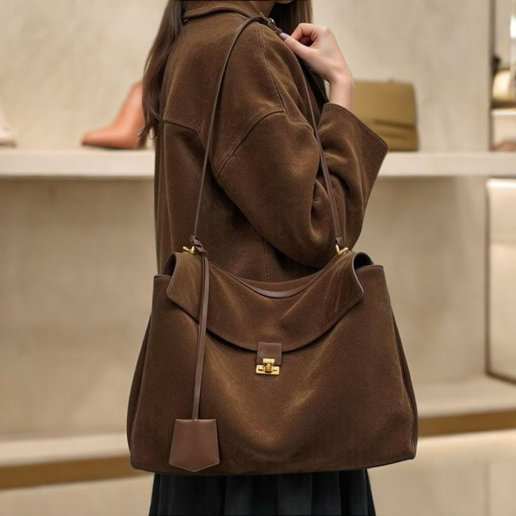 Elarna Vegan Suede Chic Handbag