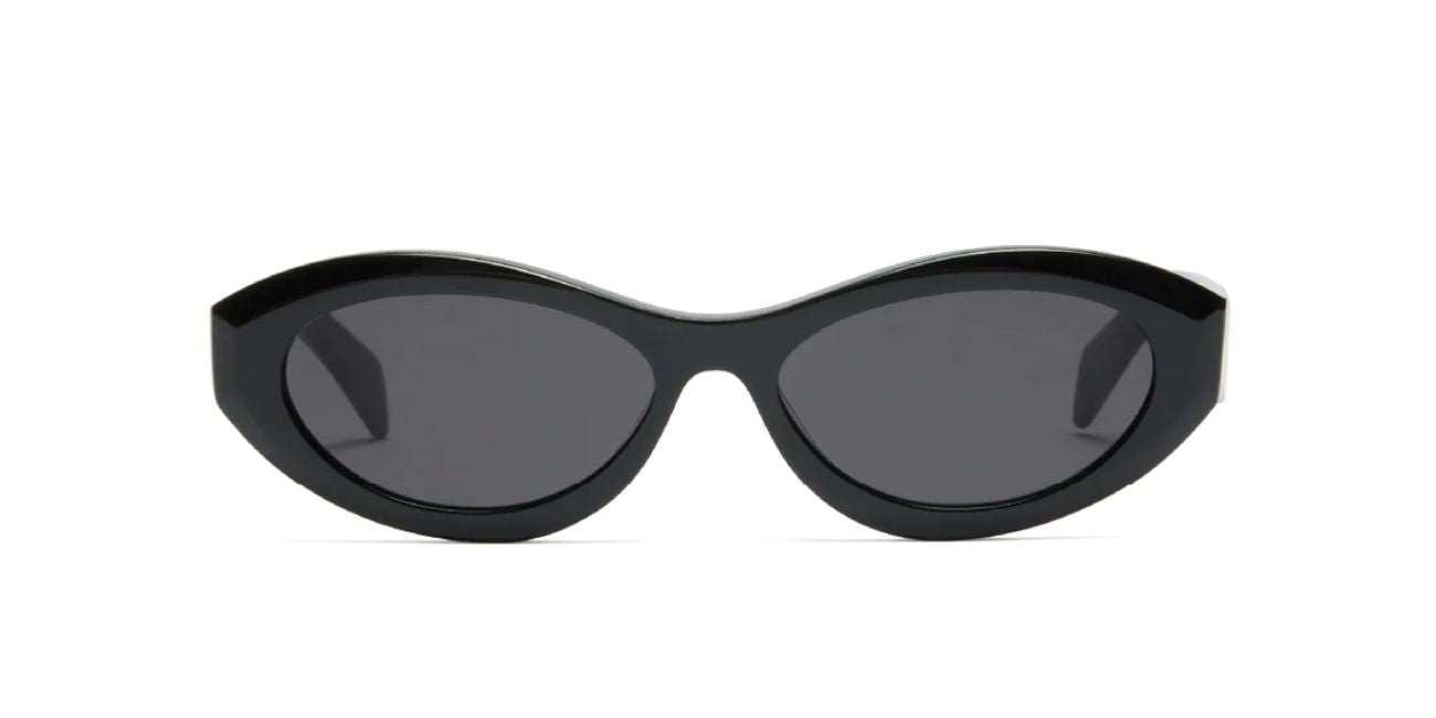 Elegant All-Black Cat-Eye Sunglasses