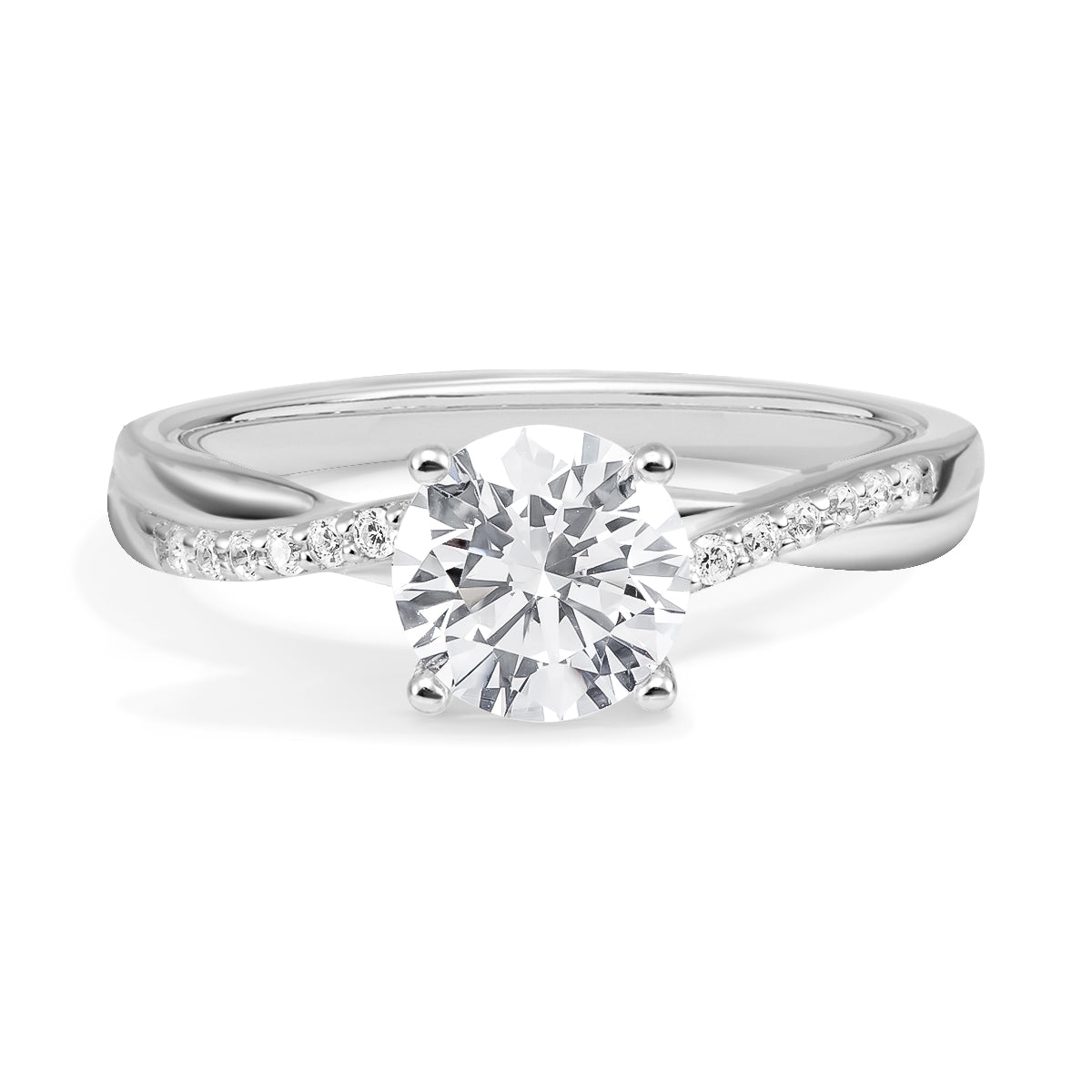 Celestial Grace Luna Moissanite Ring