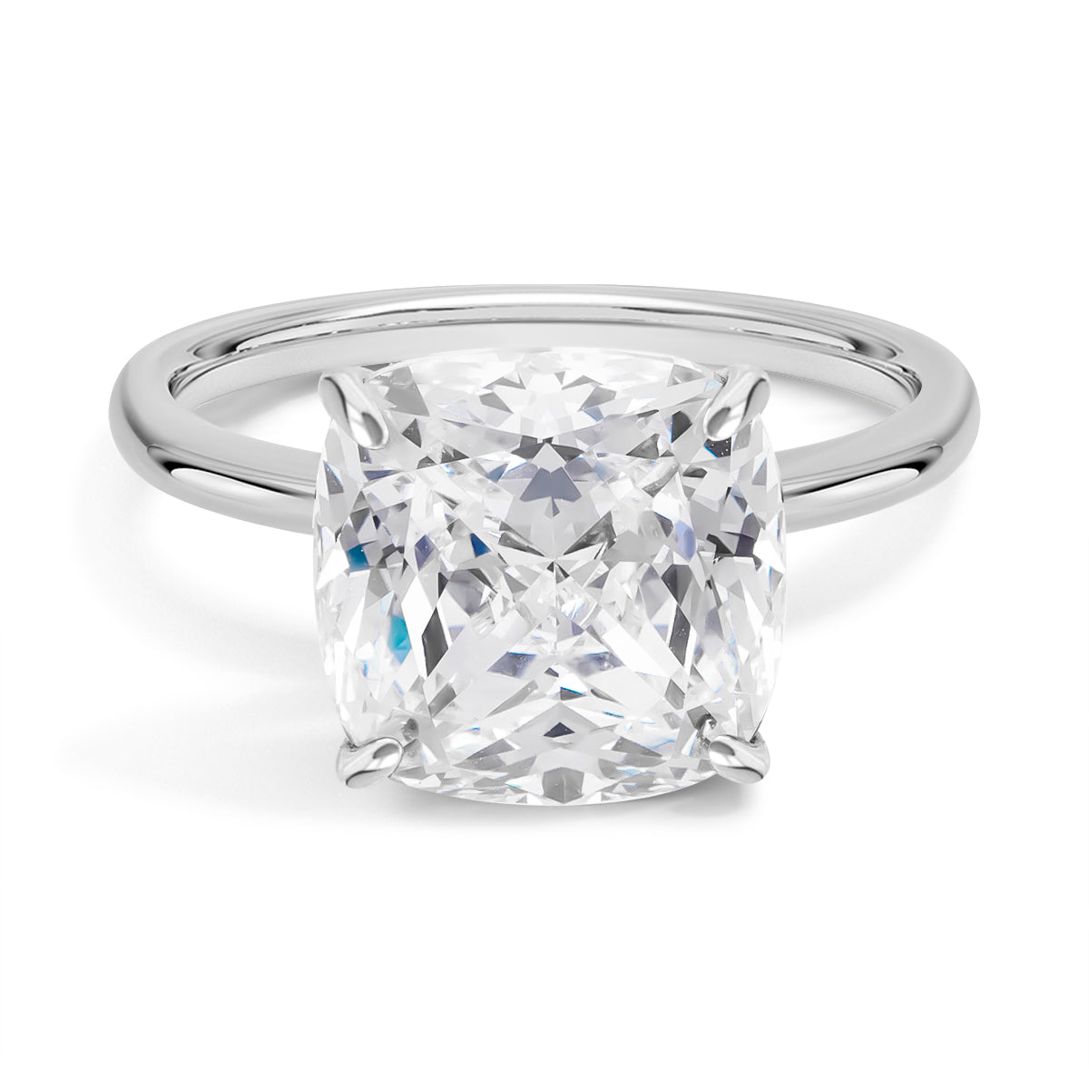 Radiant Blossom Moissanite Solitaire Ring