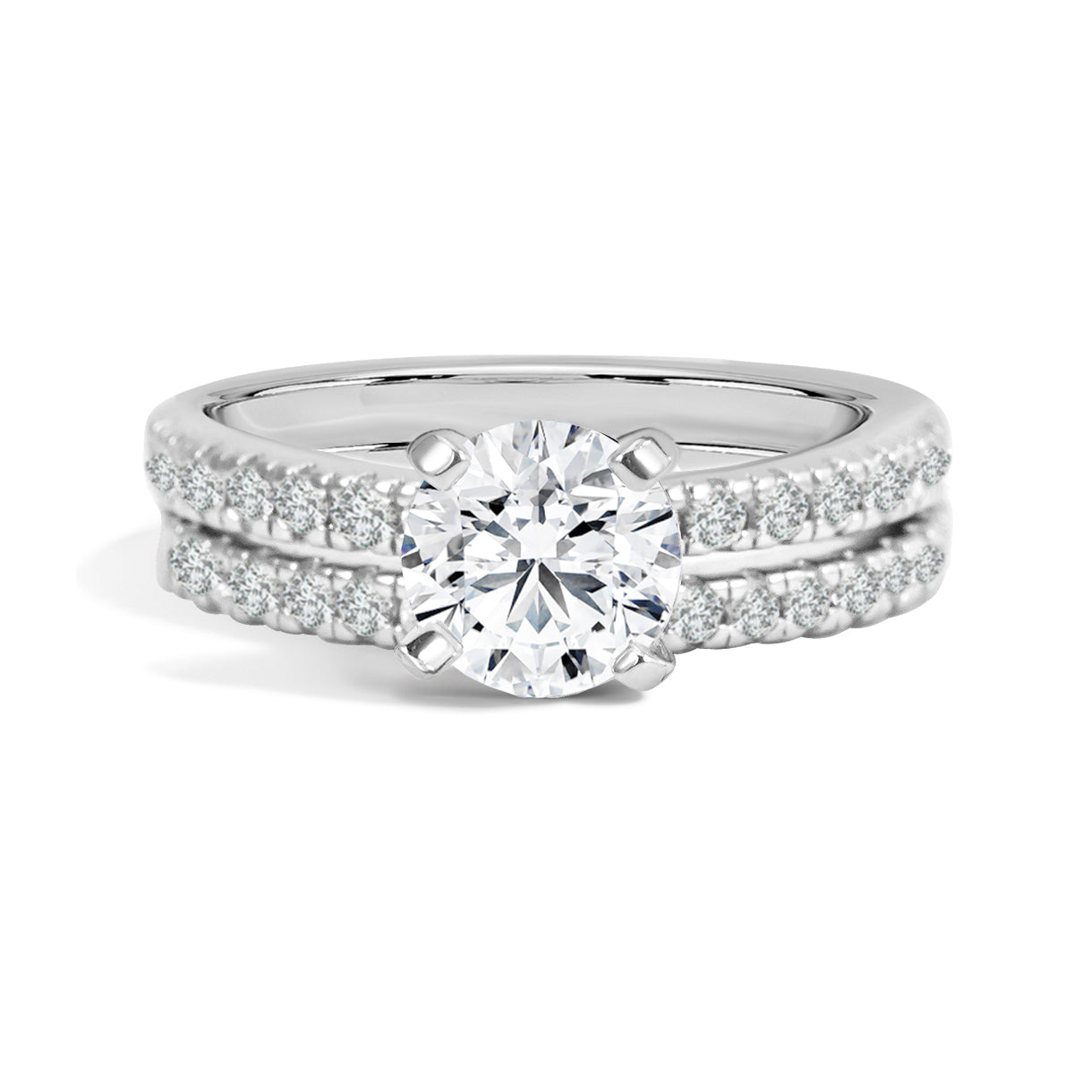 Lustrous Promise Moissanite Ring