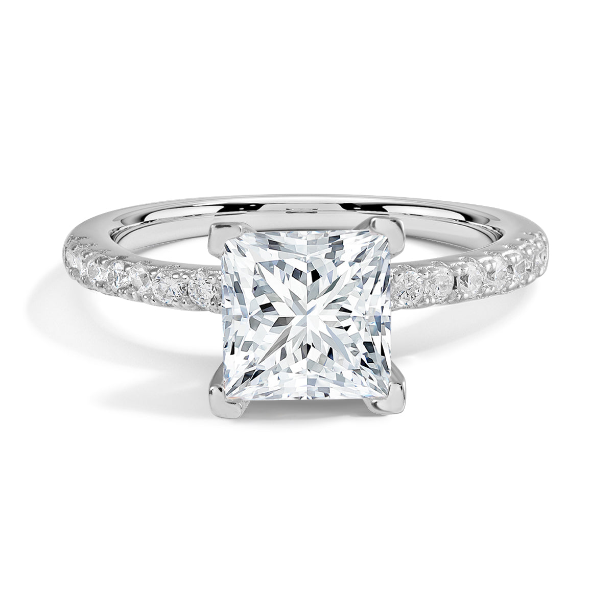 Lustrous Eternity Moissanite Ring
