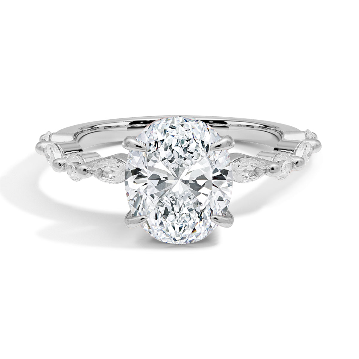 Lustre Evermore Moissanite Sterling Silver Ring