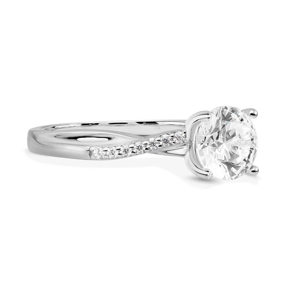 Celestial Grace Luna Moissanite Ring