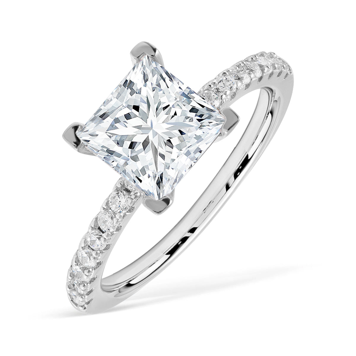 Lustrous Eternity Moissanite Ring
