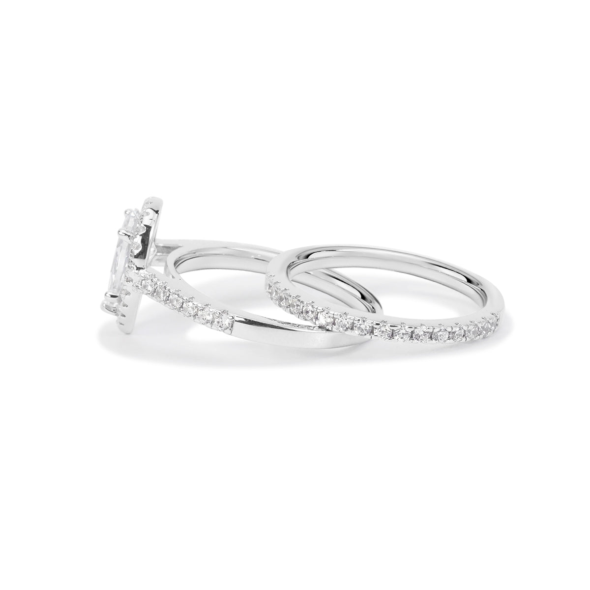 Isabella Moissanite Sterling Silver Ring