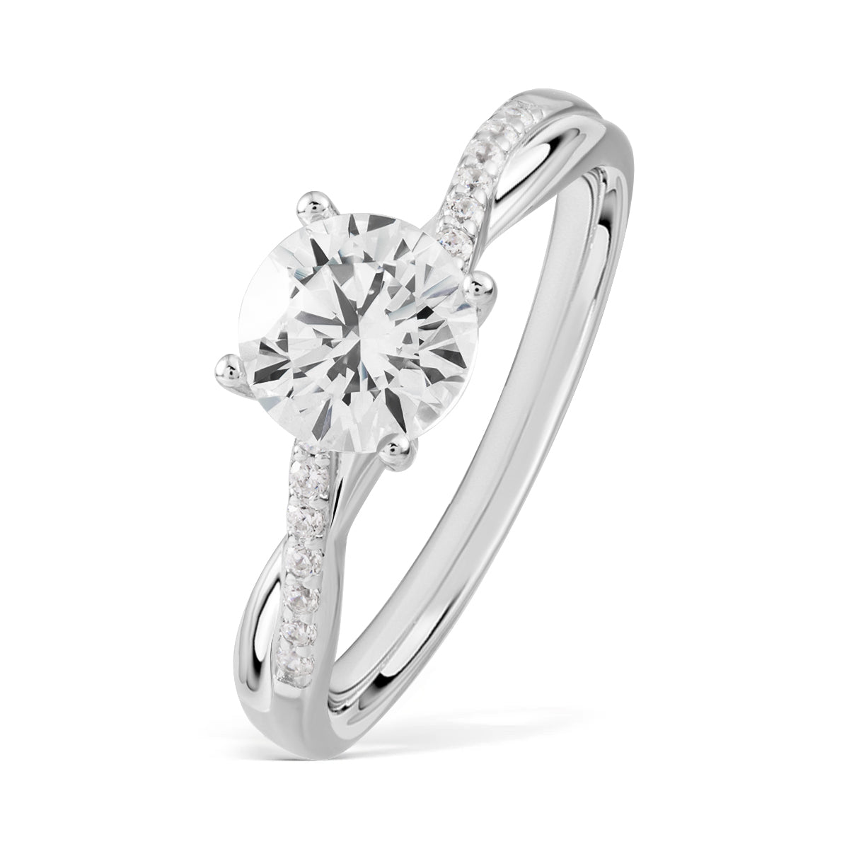 Celestial Grace Luna Moissanite Ring