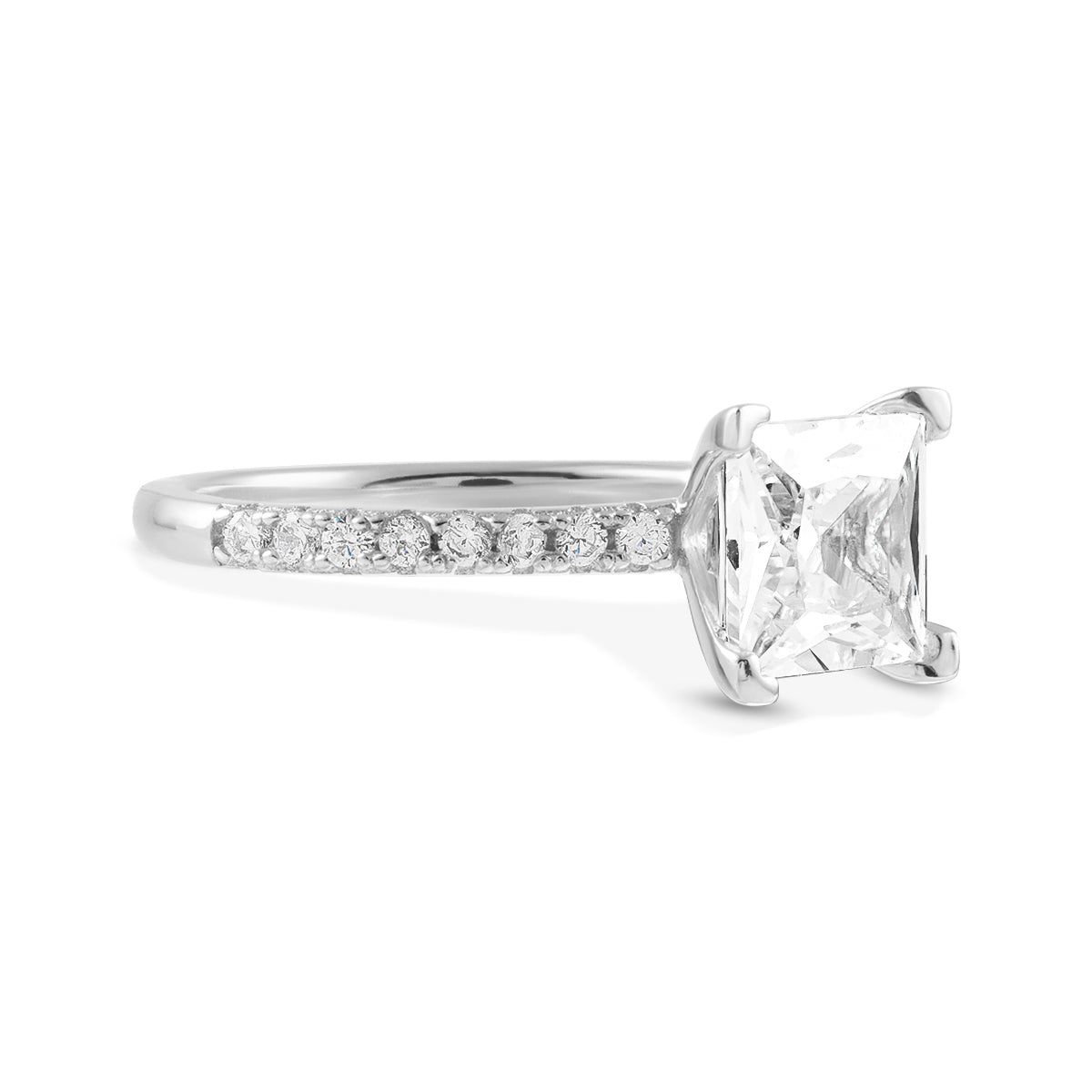 Lustrous Eternity Moissanite Ring