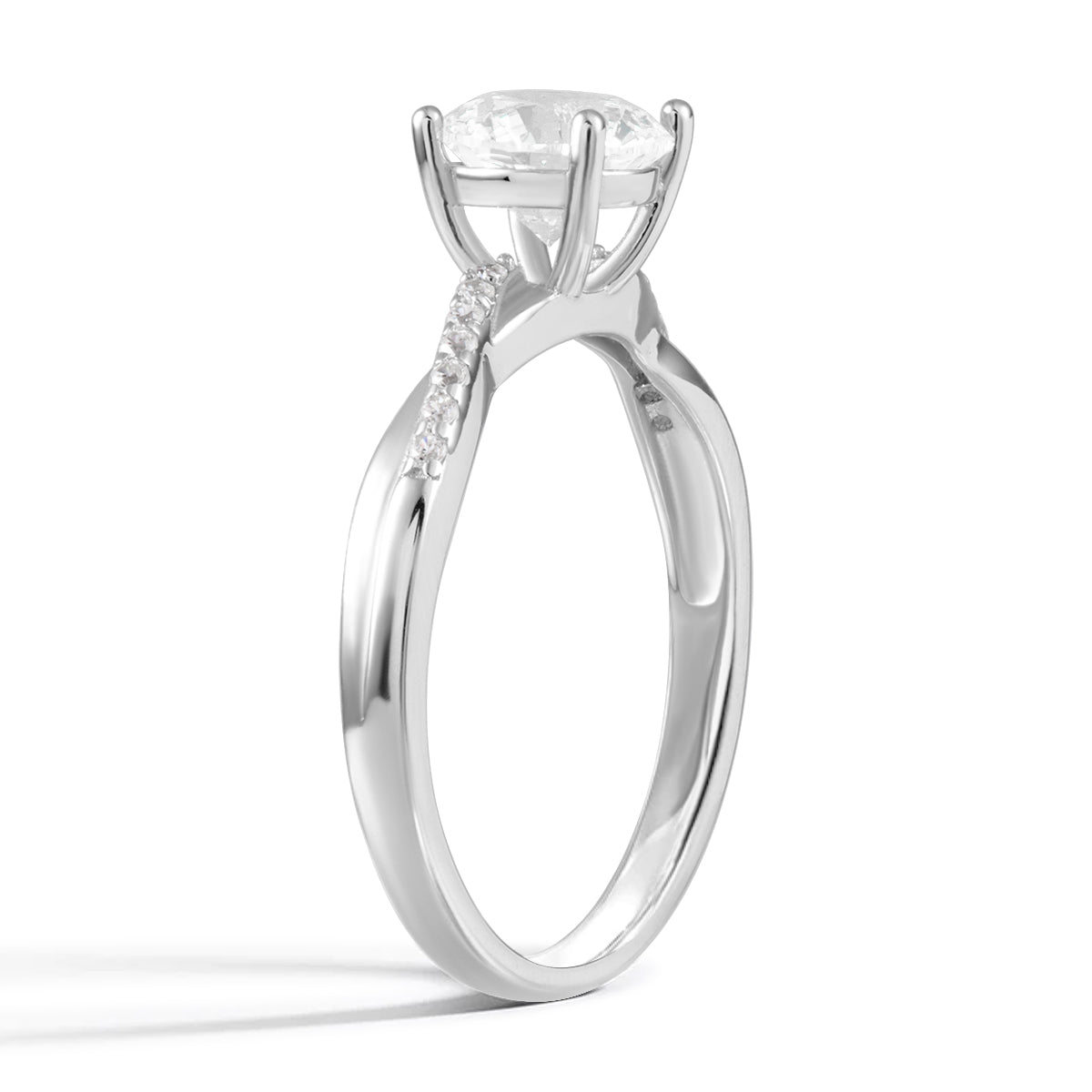 Celestial Grace Luna Moissanite Ring