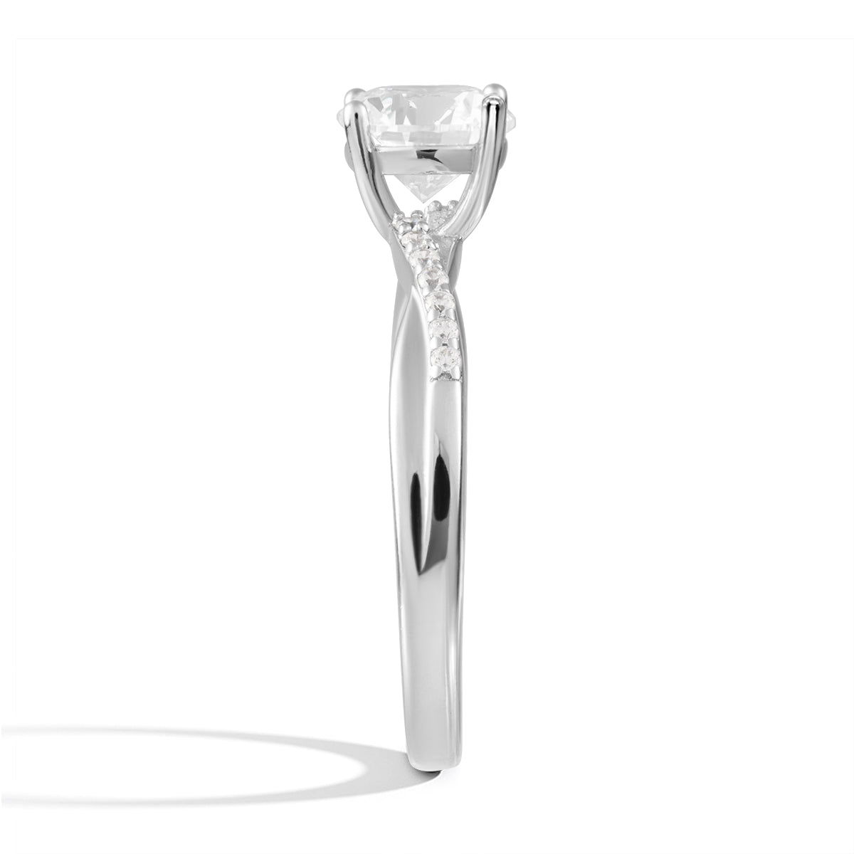 Celestial Grace Luna Moissanite Ring