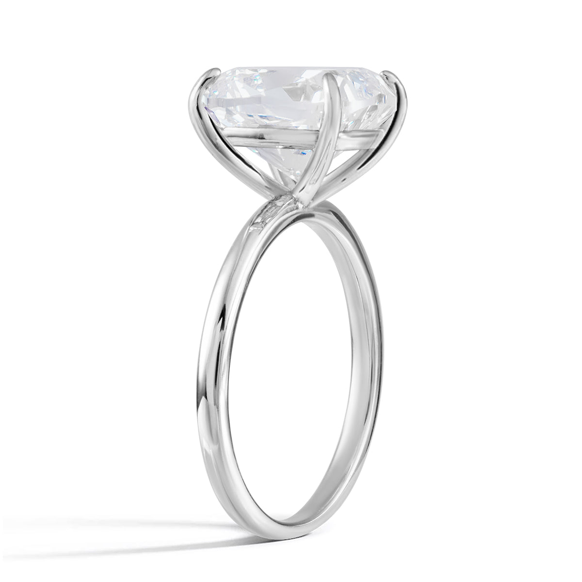 Radiant Blossom Moissanite Solitaire Ring