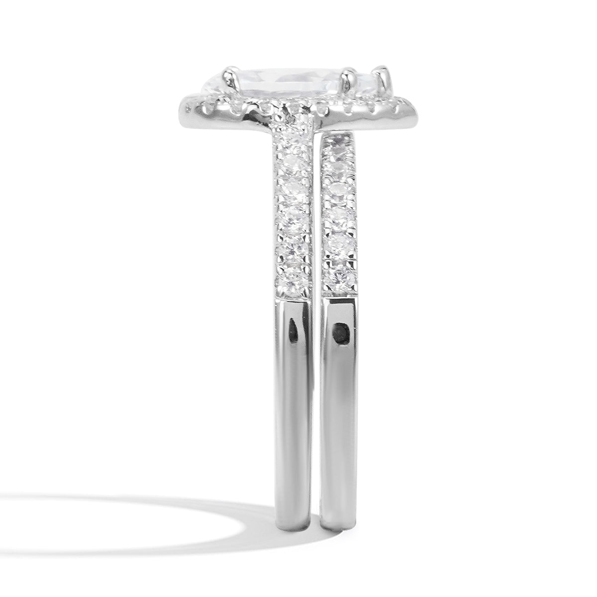 Isabella Moissanite Sterling Silver Ring