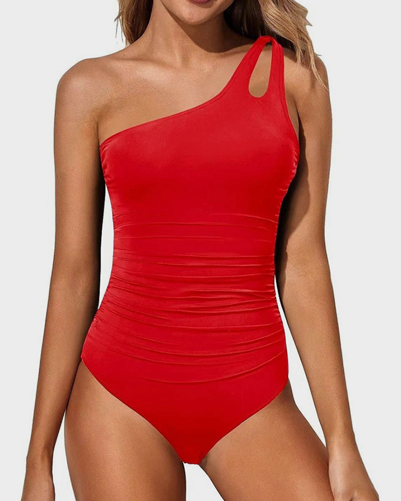 Elegance One-Shoulder Sculpting Swimsuit
