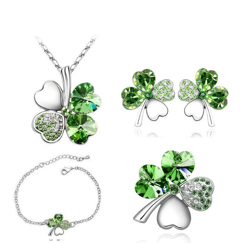 Enchanted Four-Leaf Clover Sterling Silver Bracelet