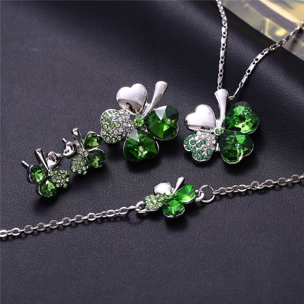 Enchanted Four-Leaf Clover Sterling Silver Bracelet