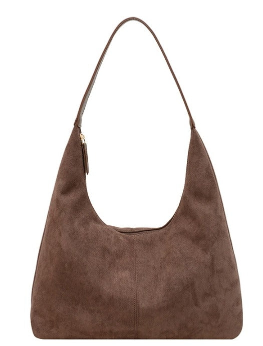 Elegant Vegan Leather Half-Moon Tote