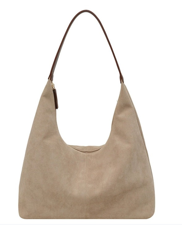 Elegant Vegan Leather Half-Moon Tote