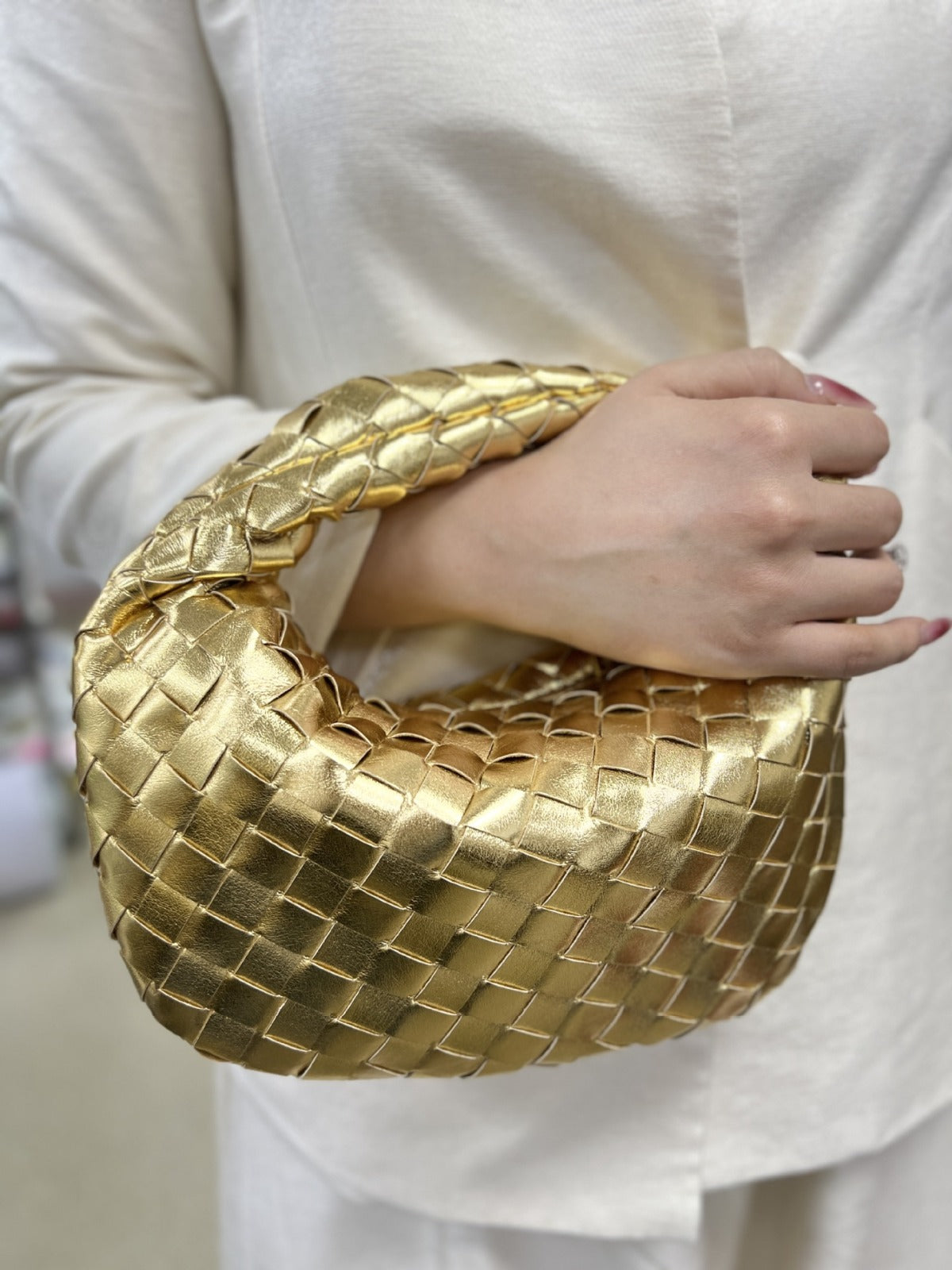 Sac à main mini tissé Aurelia