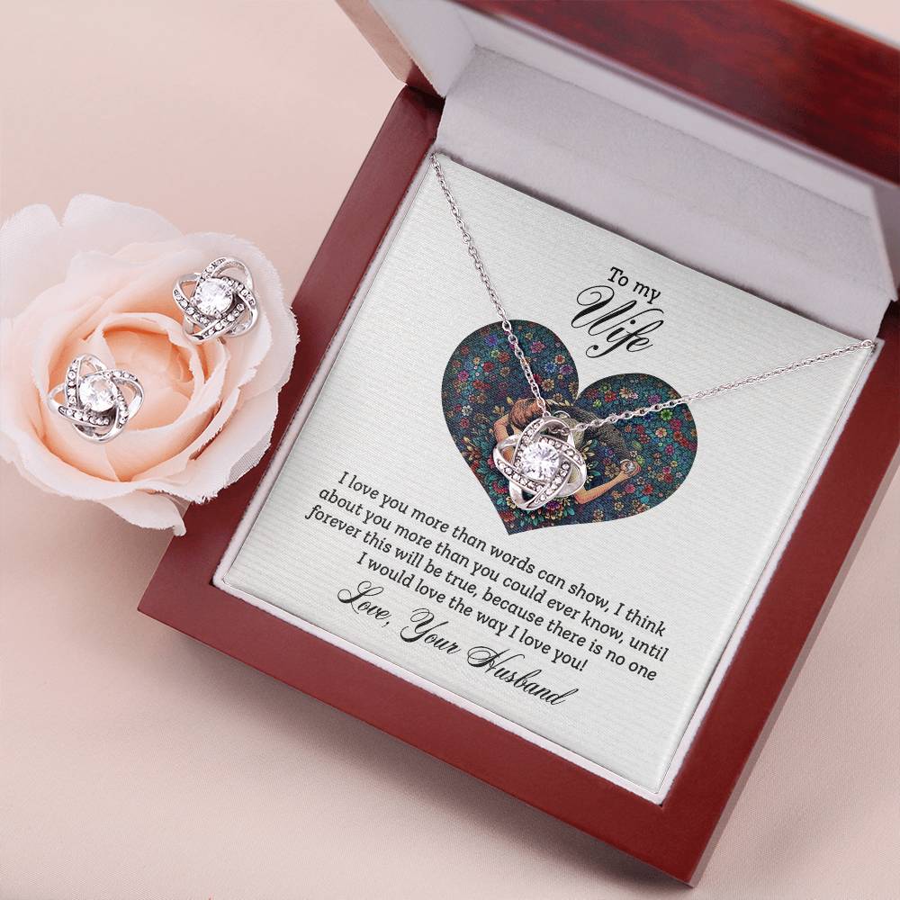 To My Wife Love Knot Jewelry Set