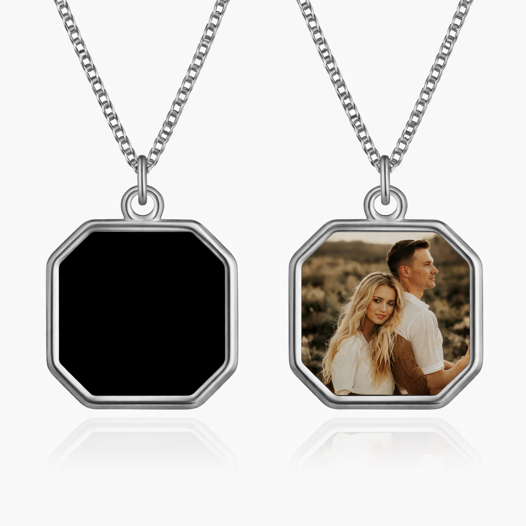 Personalized Heat-Activated Photo Necklace – Custom Memory Pendant