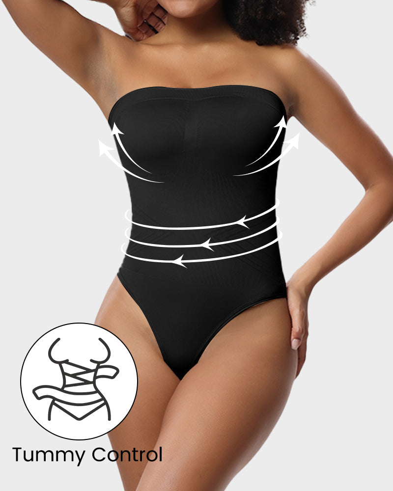 Seamless Strapless Shaping Bodysuit
