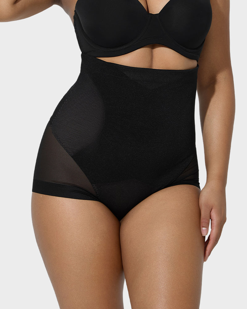 Elegance High-Waist Mesh Tummy Control Shaping Panty