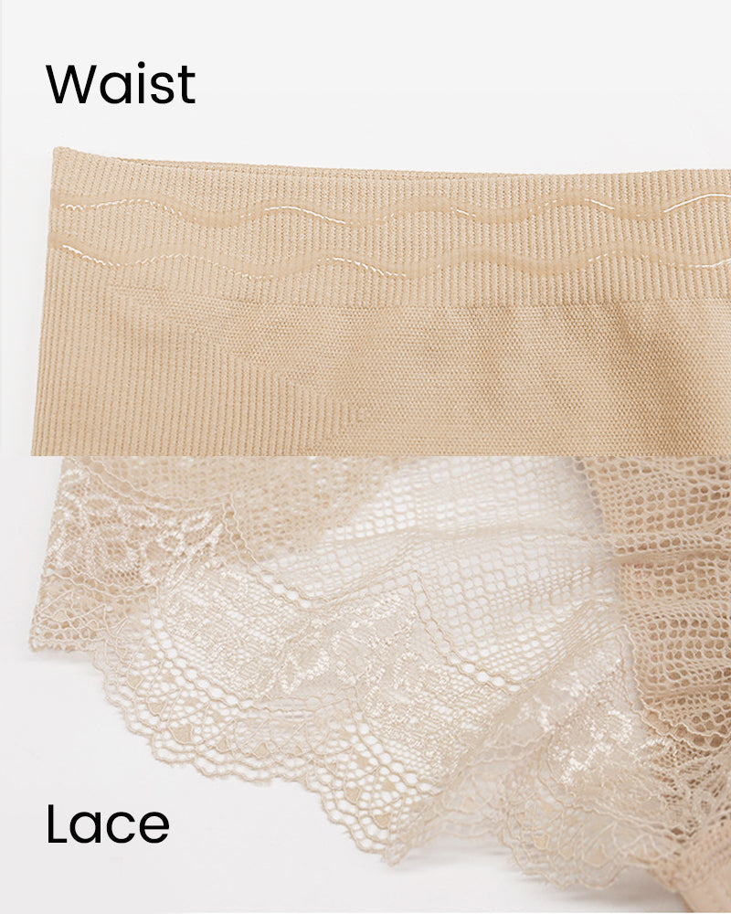 High Waist Lace Mesh Tummy Control Shaping Panty