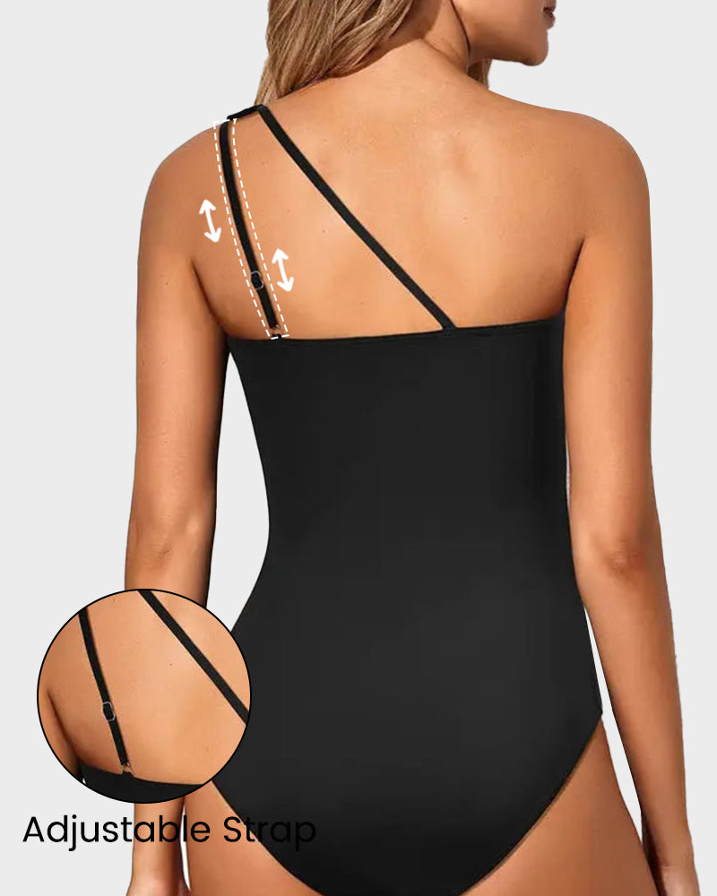 Elegance One-Shoulder Sculpting Swimsuit