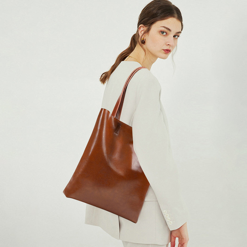 Structured Leather Tote