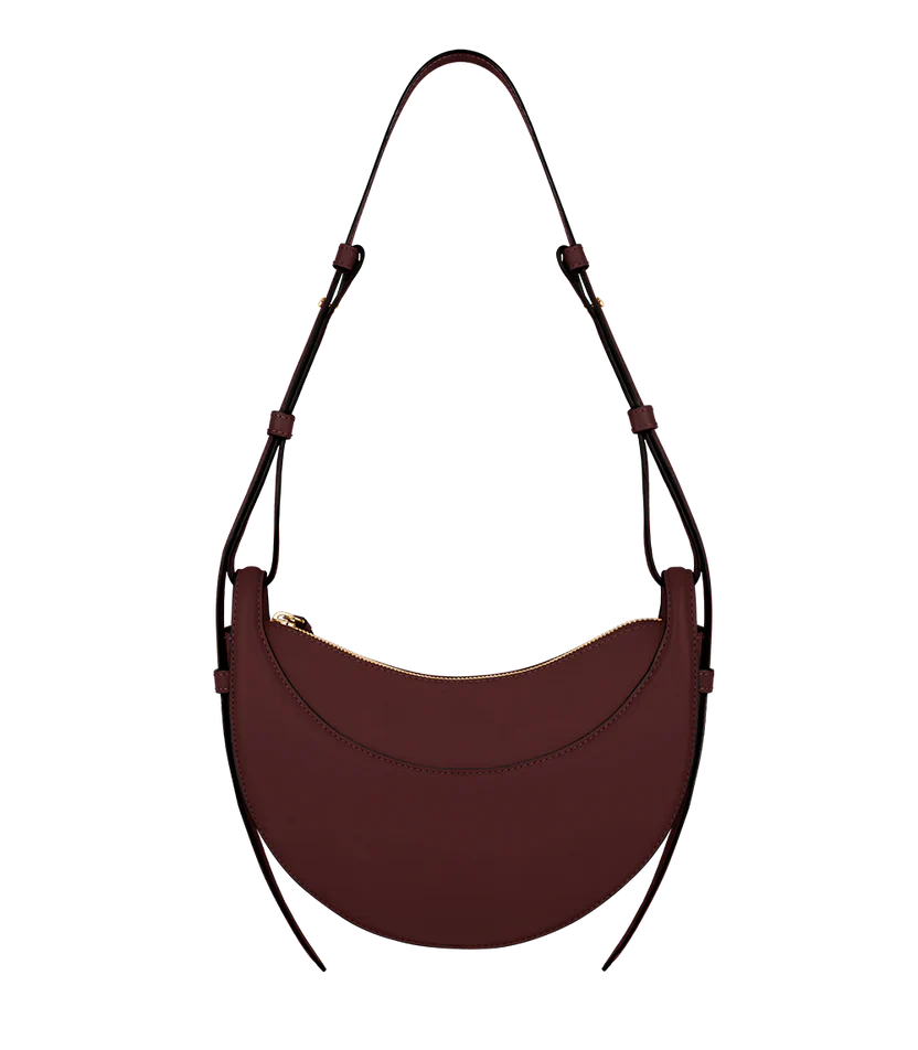 Crescent Vegan Leather Shoulder Bag