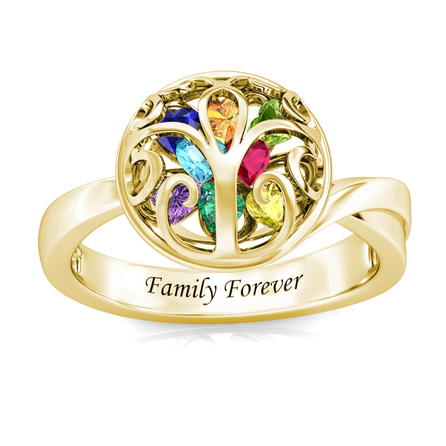 Personalised Multistone 12 Birthstone Ring