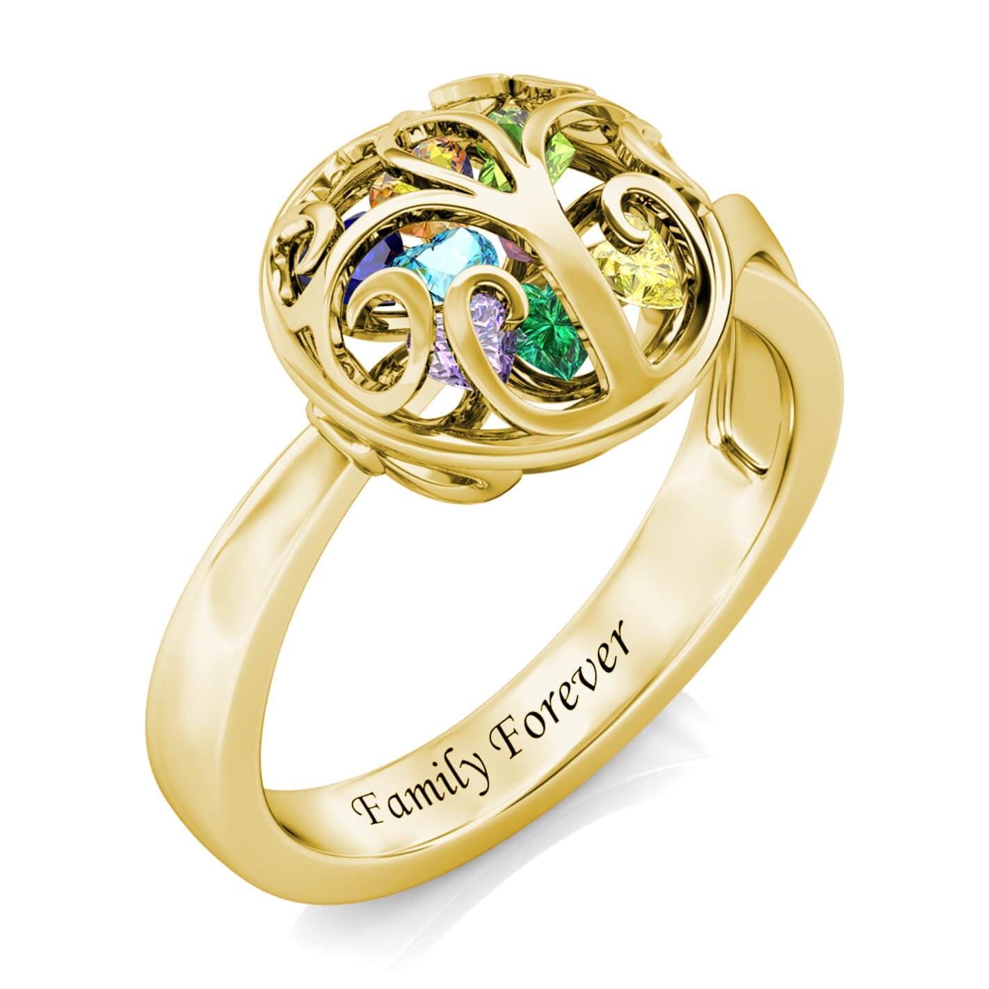 Personalised Multistone 12 Birthstone Ring