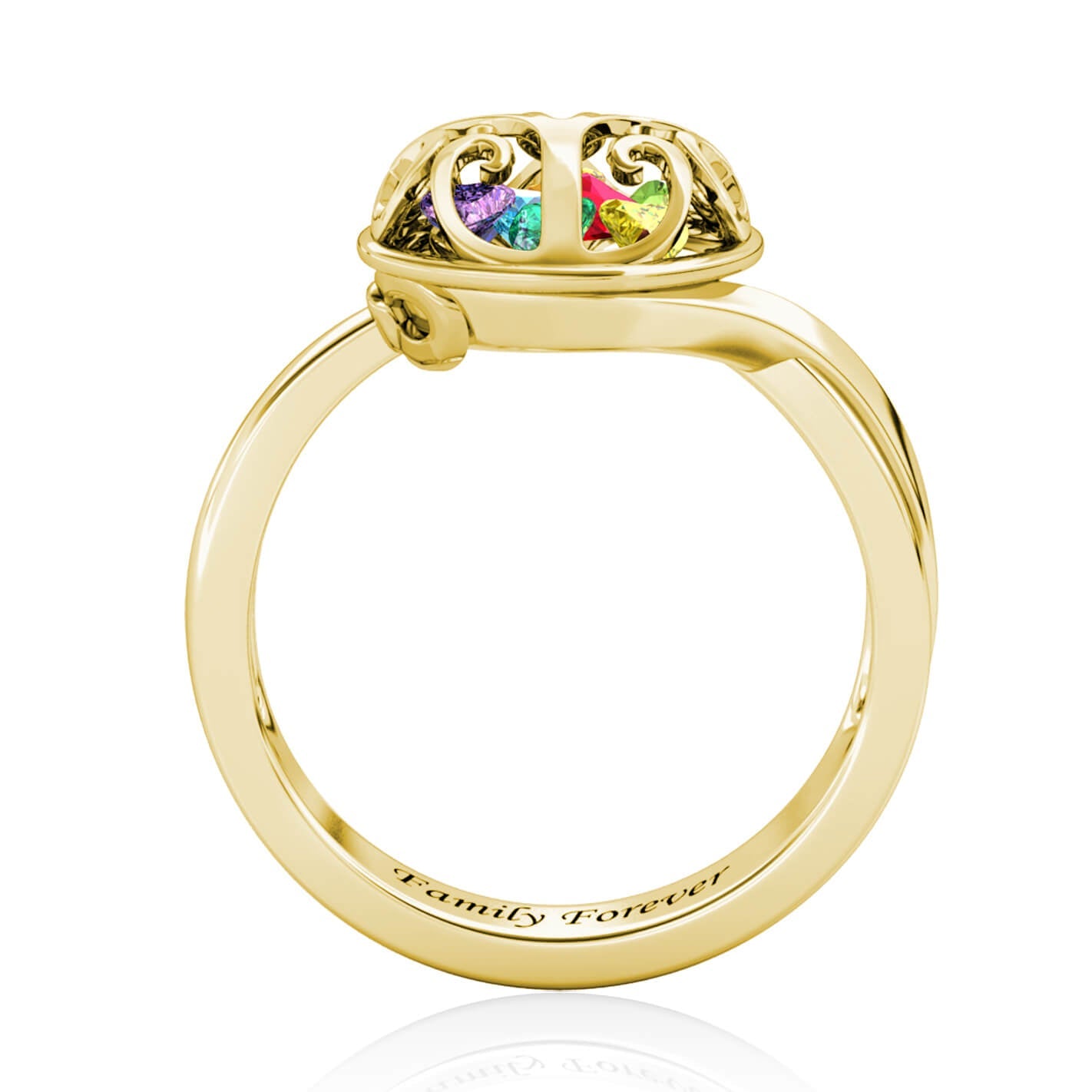 Personalised Multistone 12 Birthstone Ring