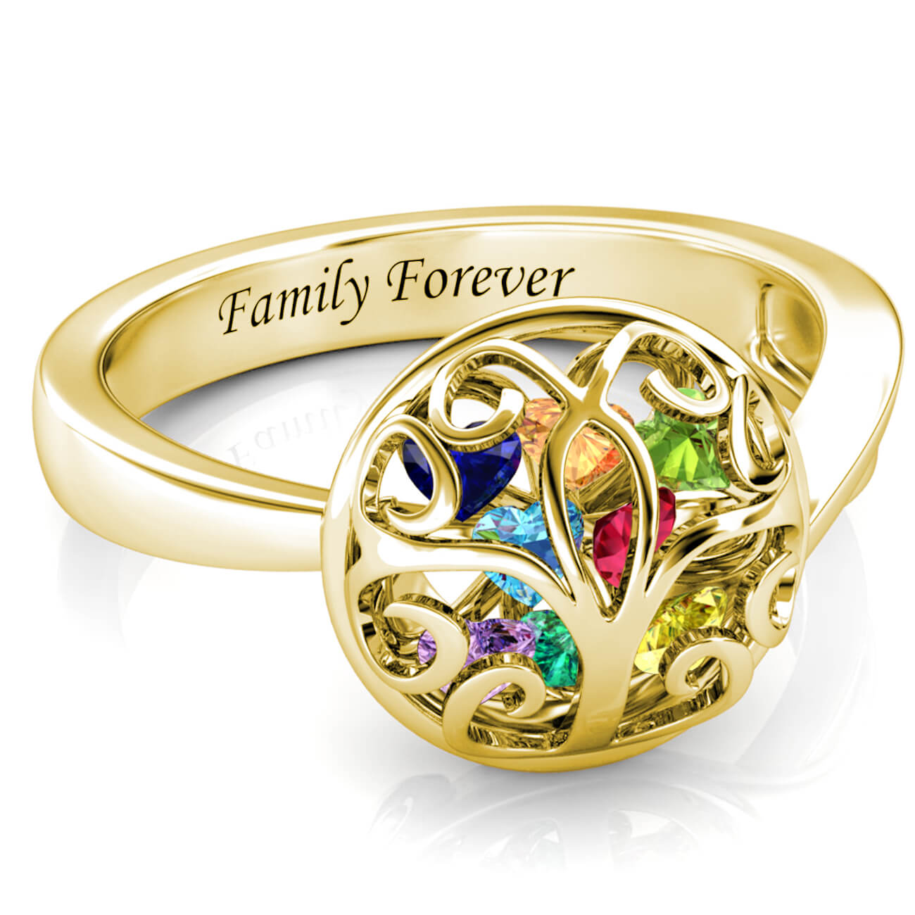 Personalised Multistone 12 Birthstone Ring