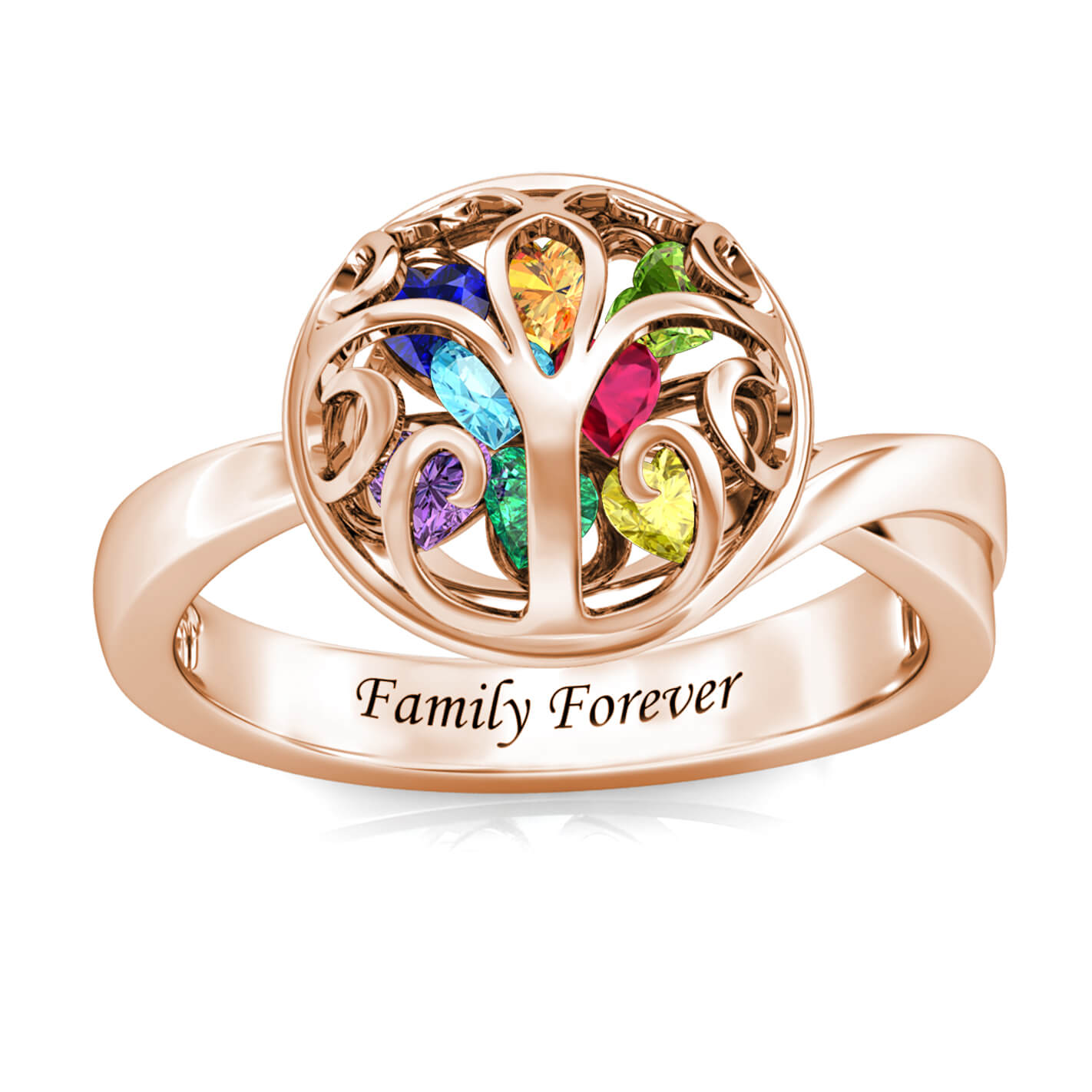 Personalised Multistone 12 Birthstone Ring
