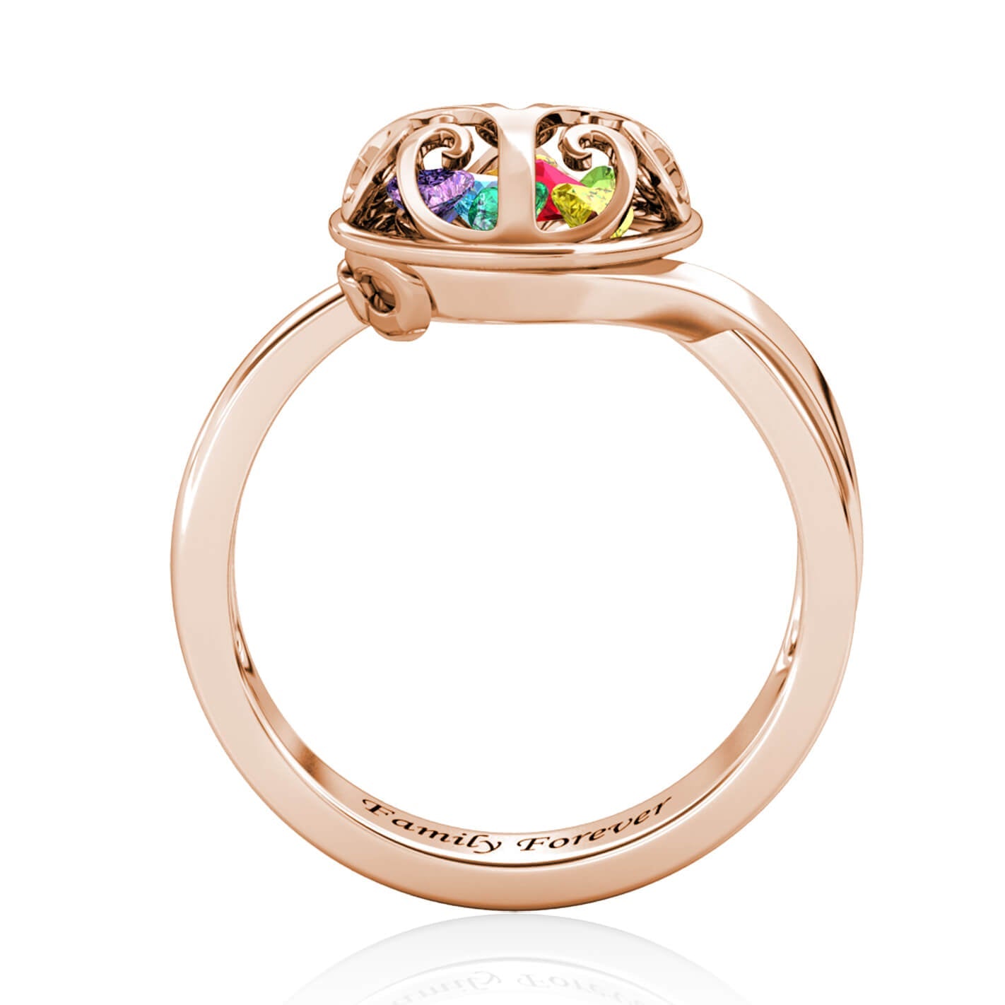Personalised Multistone 12 Birthstone Ring