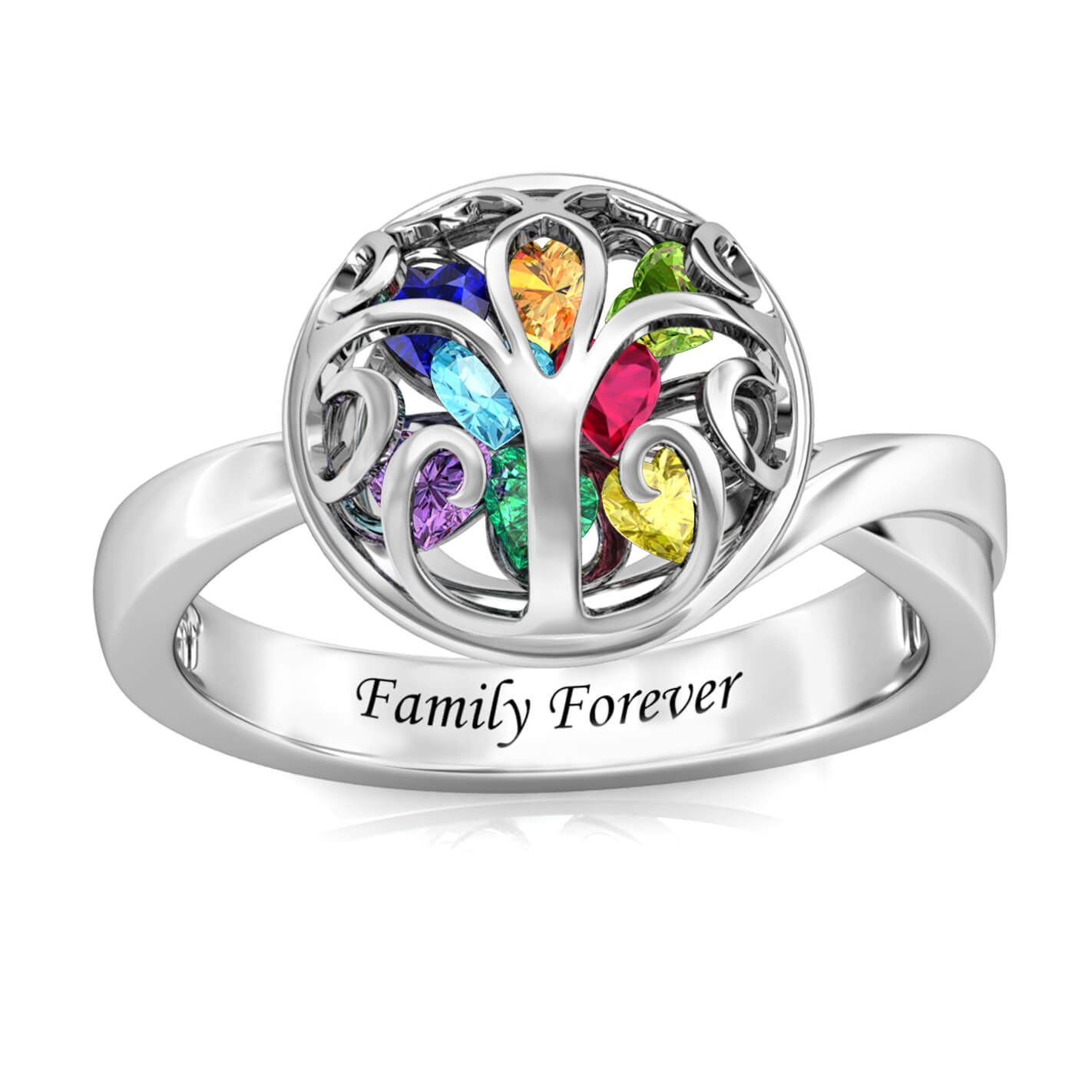 Personalised Multistone 12 Birthstone Ring