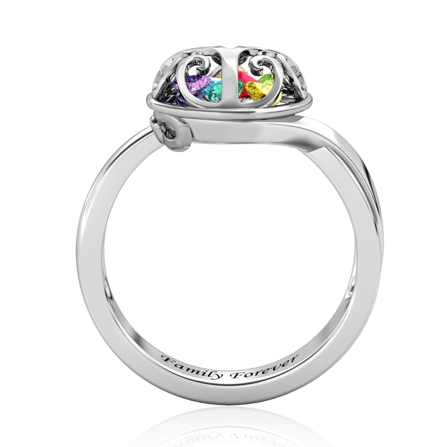 Personalised Multistone 12 Birthstone Ring