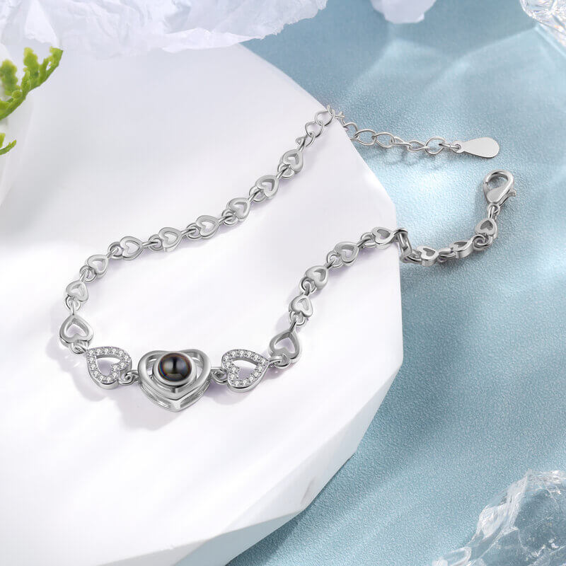 Photo Projection Heart Bracelet