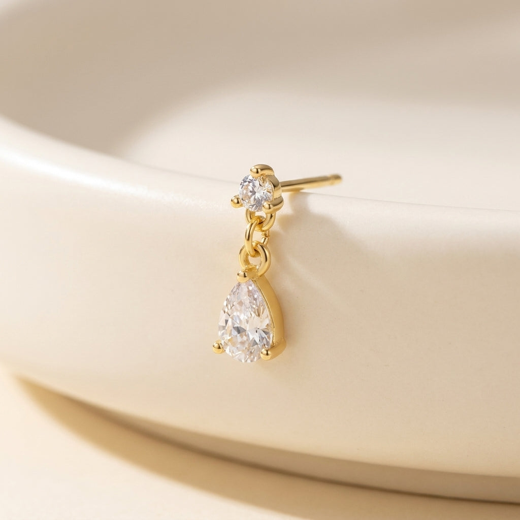 Aurielle Golden Dewdrop Earrings