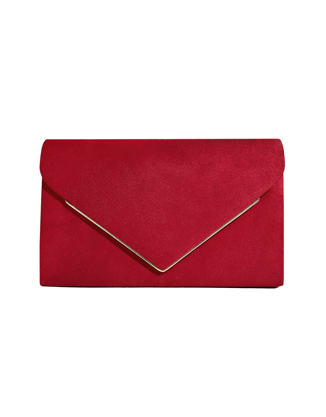 Noctura Suede Velvet Envelope Clutch