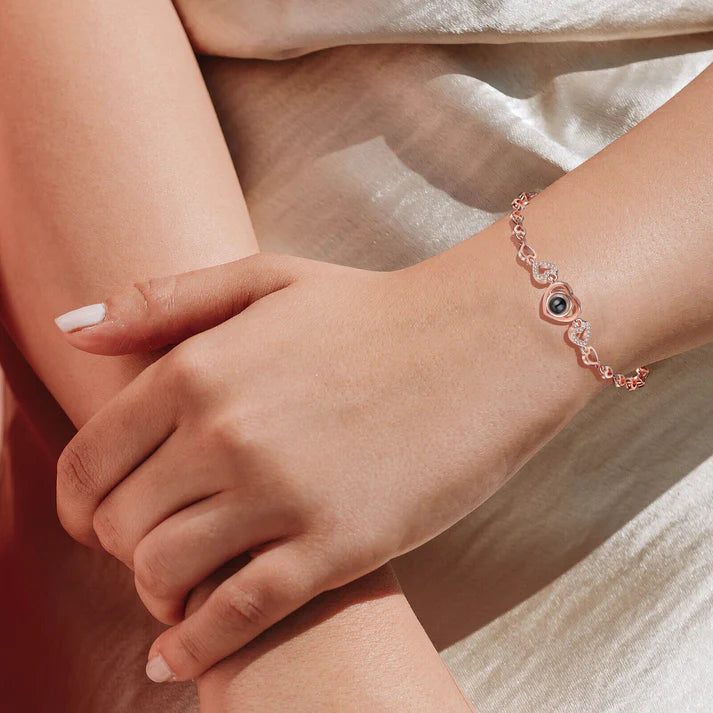 Photo Projection Heart Bracelet