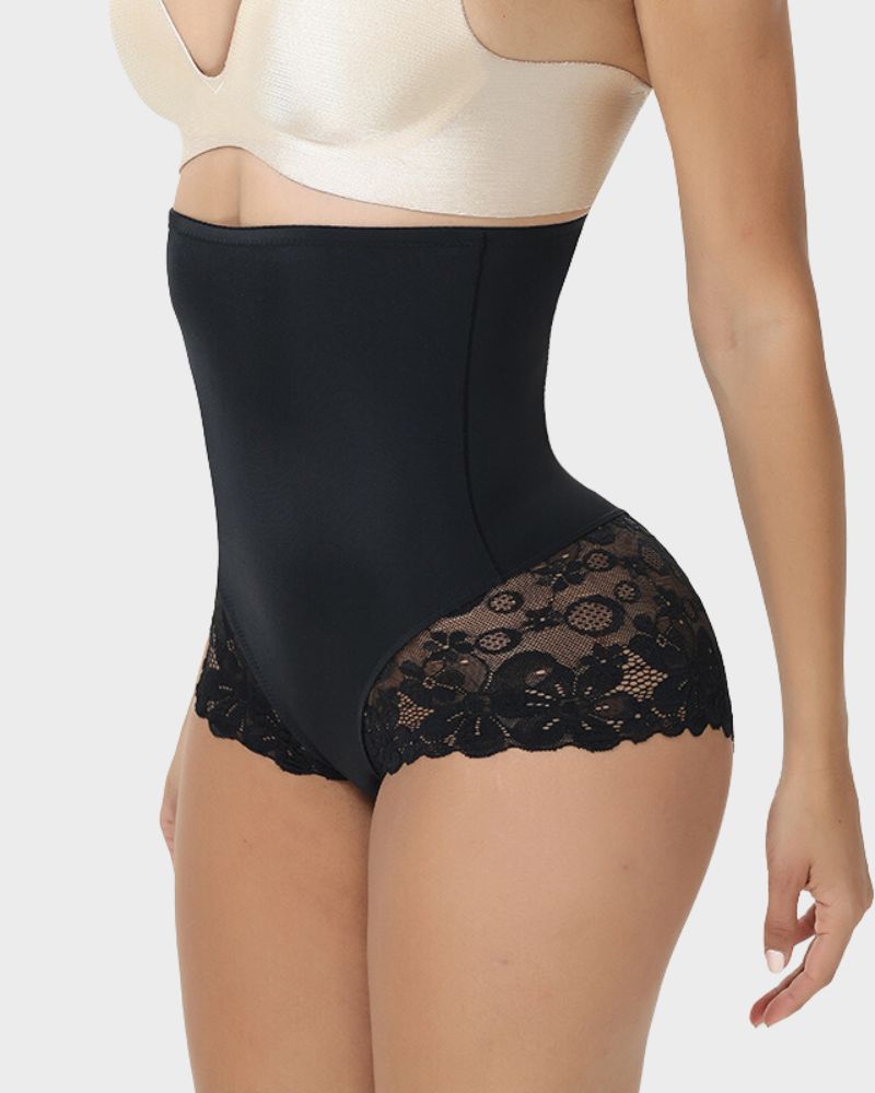 Elegance High-Waist Lace Sculpting Brief