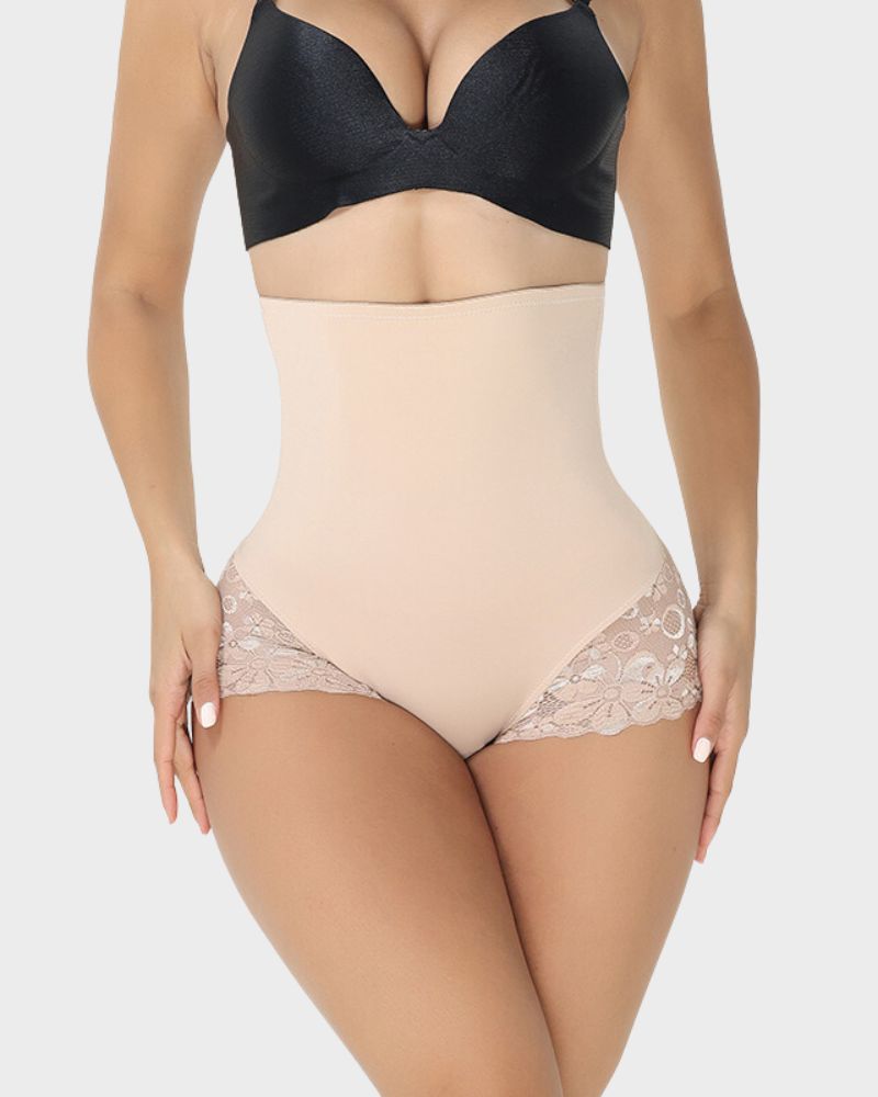 Elegance High-Waist Lace Sculpting Brief