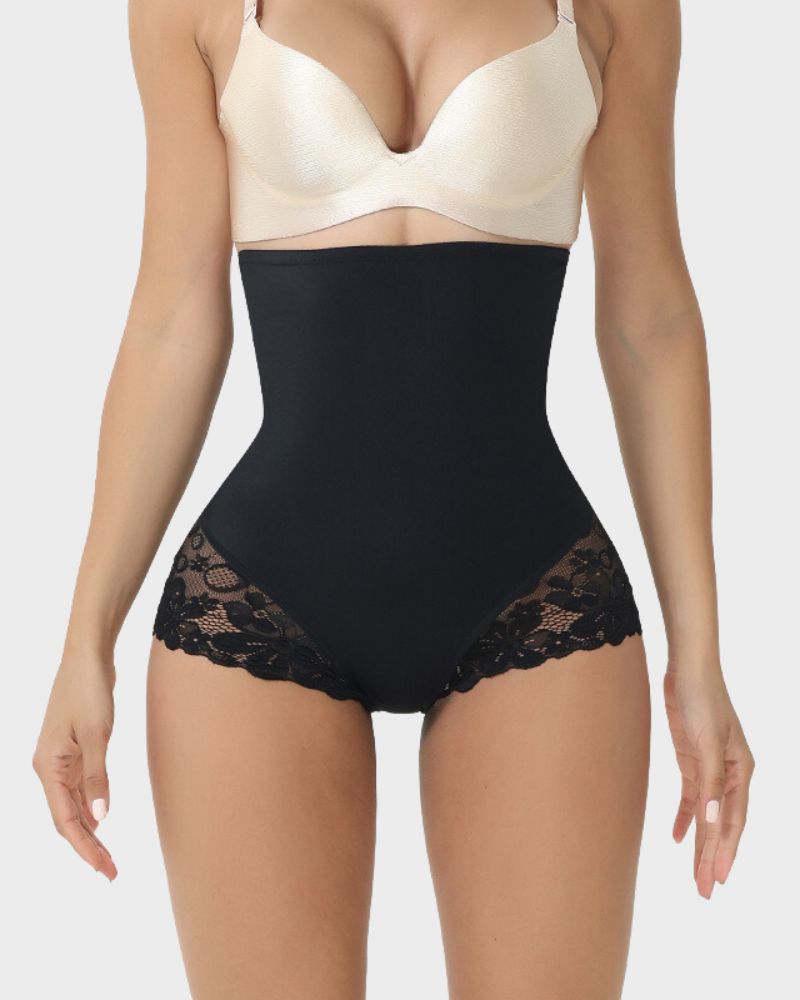 Elegance High-Waist Lace Sculpting Brief
